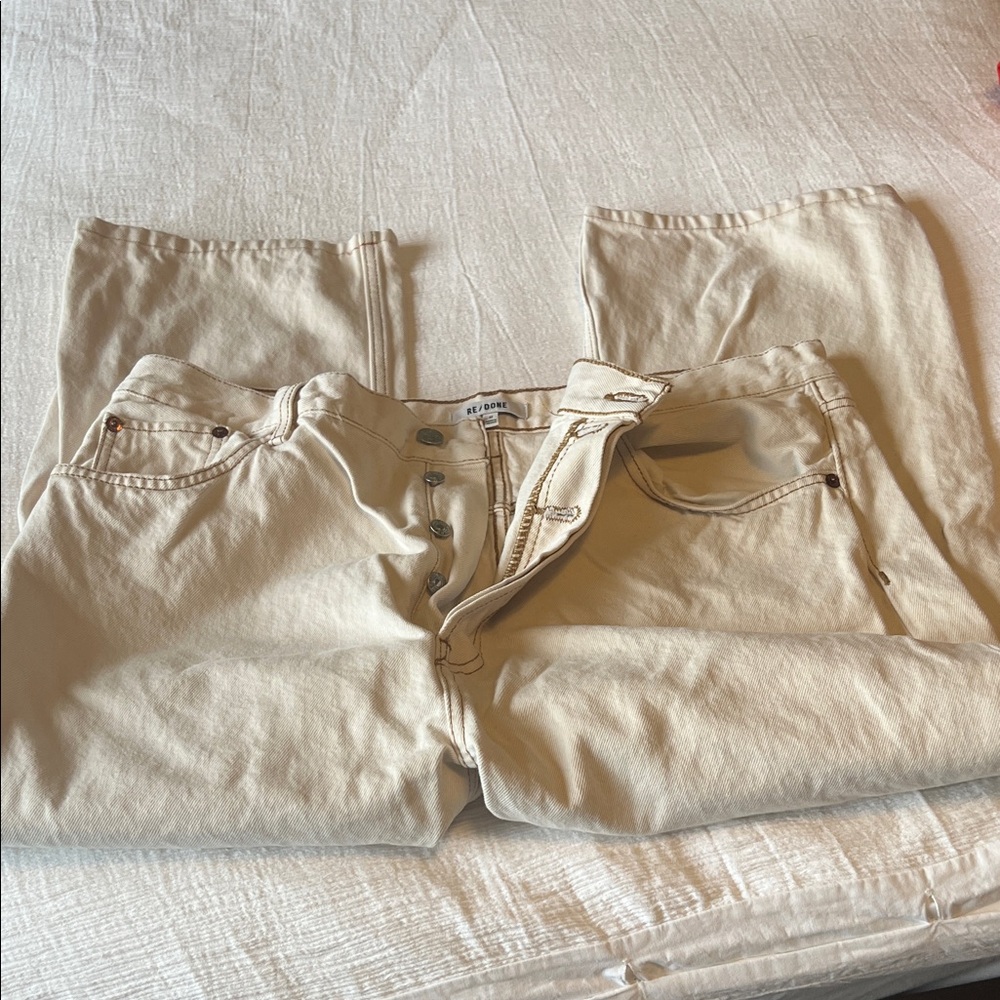 Re/Done off white denim